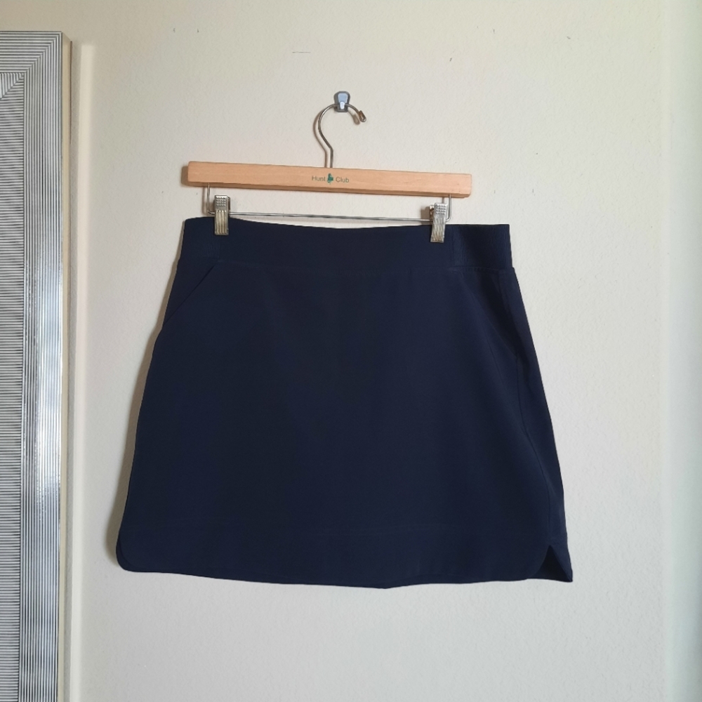 Black Athletic Skort Skirt Pockets Workout Lounge Athlesiure